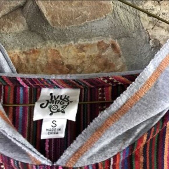 🌸ivy Jane Serape Striped Poncho Hoodie🎀 - Picture 2 of 3